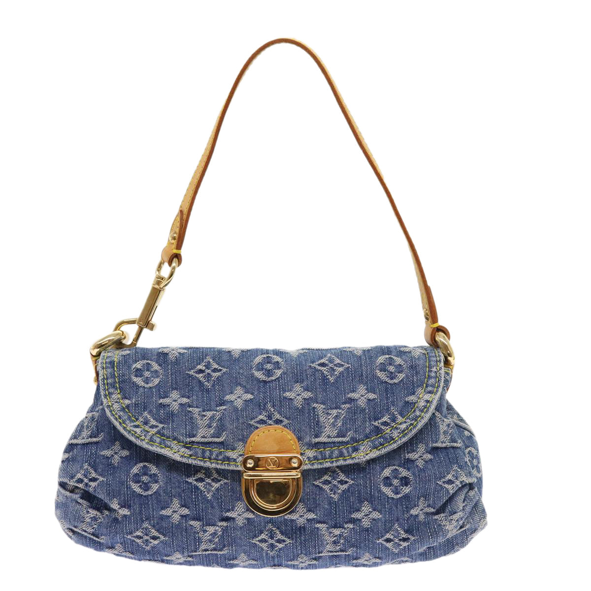 LOUIS VUITTON Monogram Denim Mini Preity Shoulder Bag Blue M95050 Auth 54451A