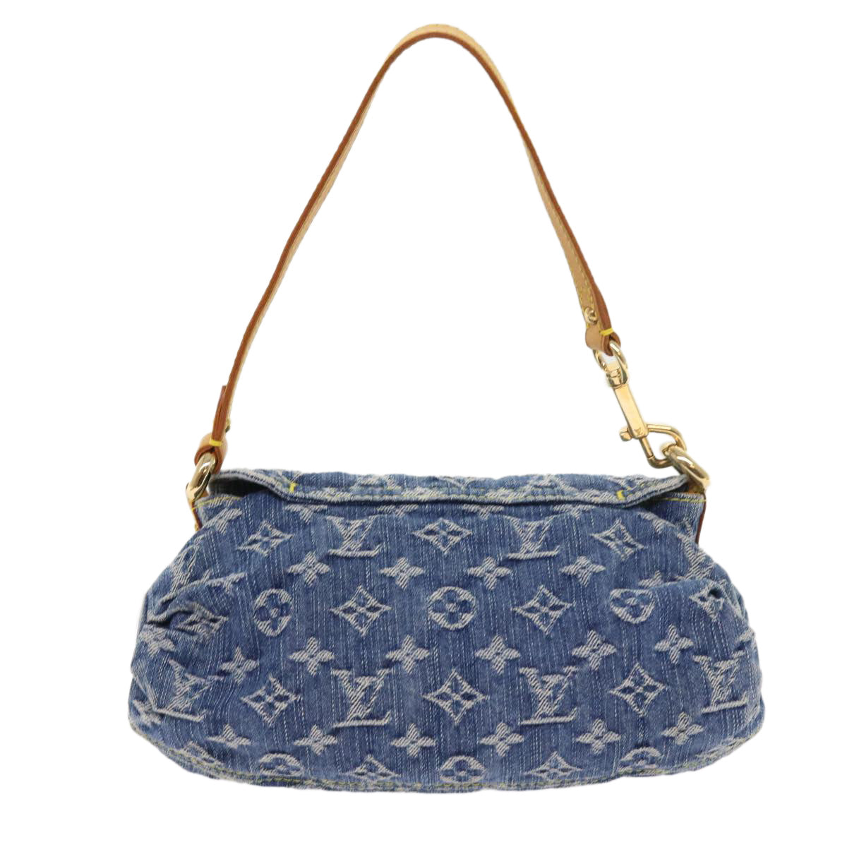 LOUIS VUITTON Monogram Denim Mini Preity Shoulder Bag Blue M95050 Auth 54451A