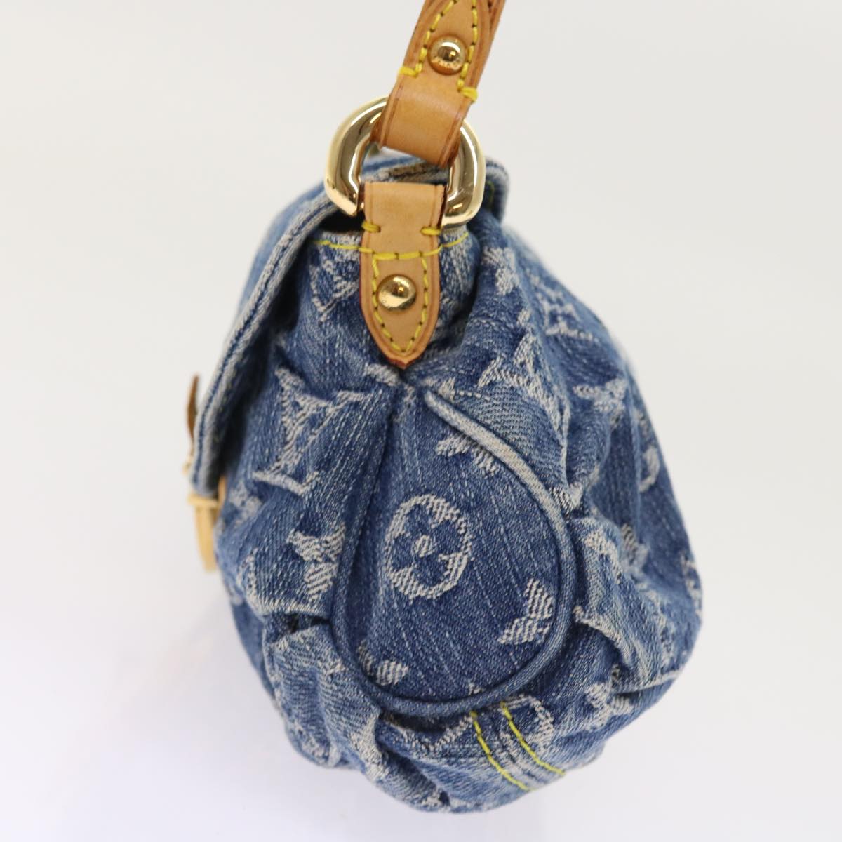 LOUIS VUITTON Monogram Denim Mini Preity Shoulder Bag Blue M95050 Auth 54451A