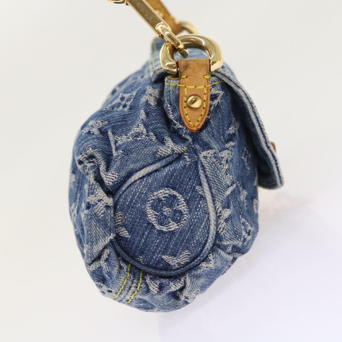 LOUIS VUITTON Monogram Denim Mini Preity Shoulder Bag Blue M95050 Auth 54451A