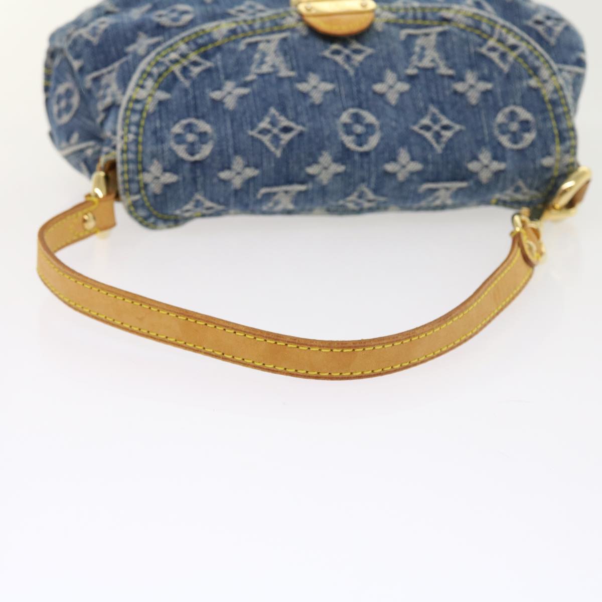 LOUIS VUITTON Monogram Denim Mini Preity Shoulder Bag Blue M95050 Auth 54451A