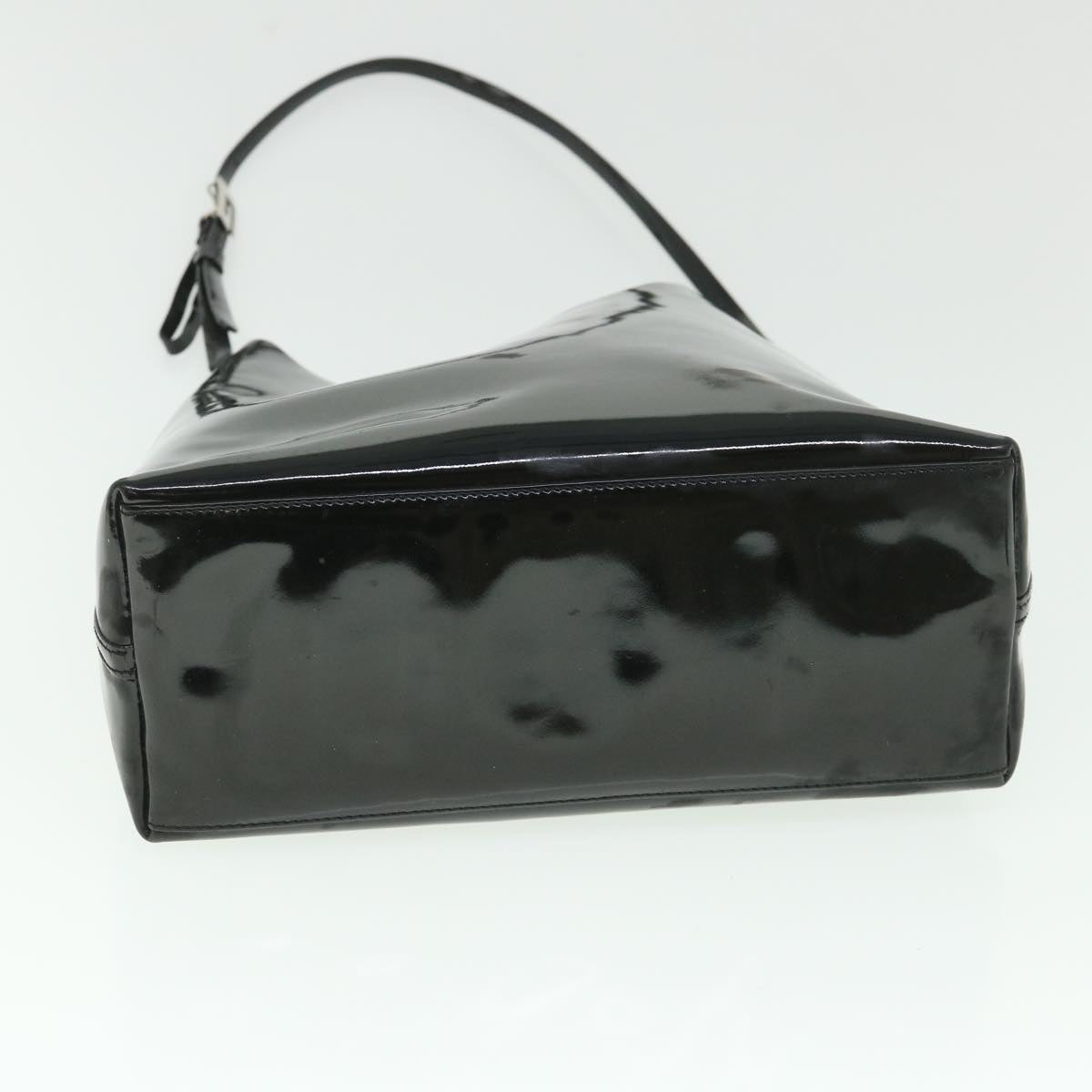 GUCCI Shoulder Bag Patent leather Black Auth 54455