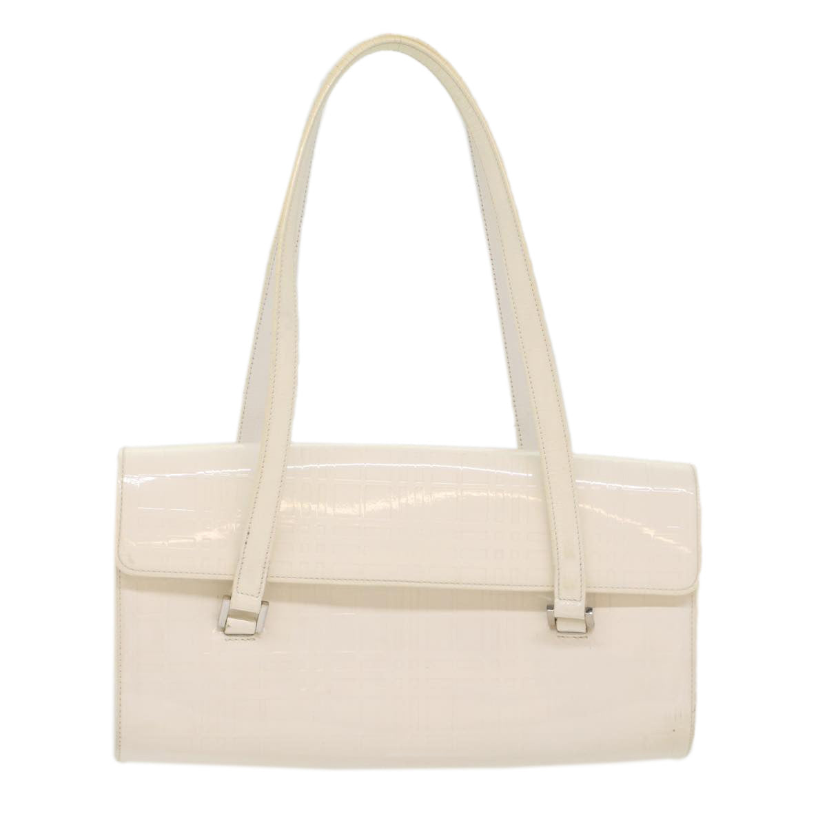 BURBERRY Hand Bag Patent leather White Auth 54504 - 0