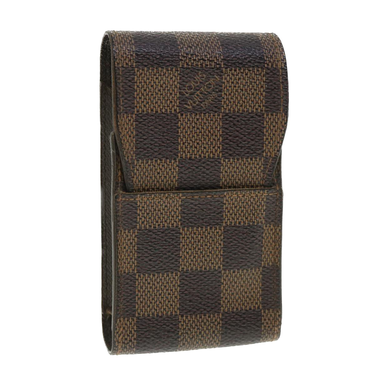 LOUIS VUITTON Damier Ebene Etui Cigarette Case N63024 LV Auth 54527