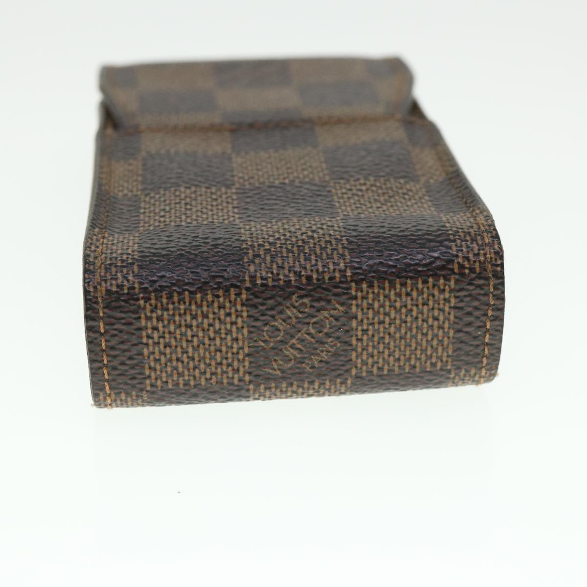 LOUIS VUITTON Damier Ebene Etui Cigarette Case N63024 LV Auth 54527