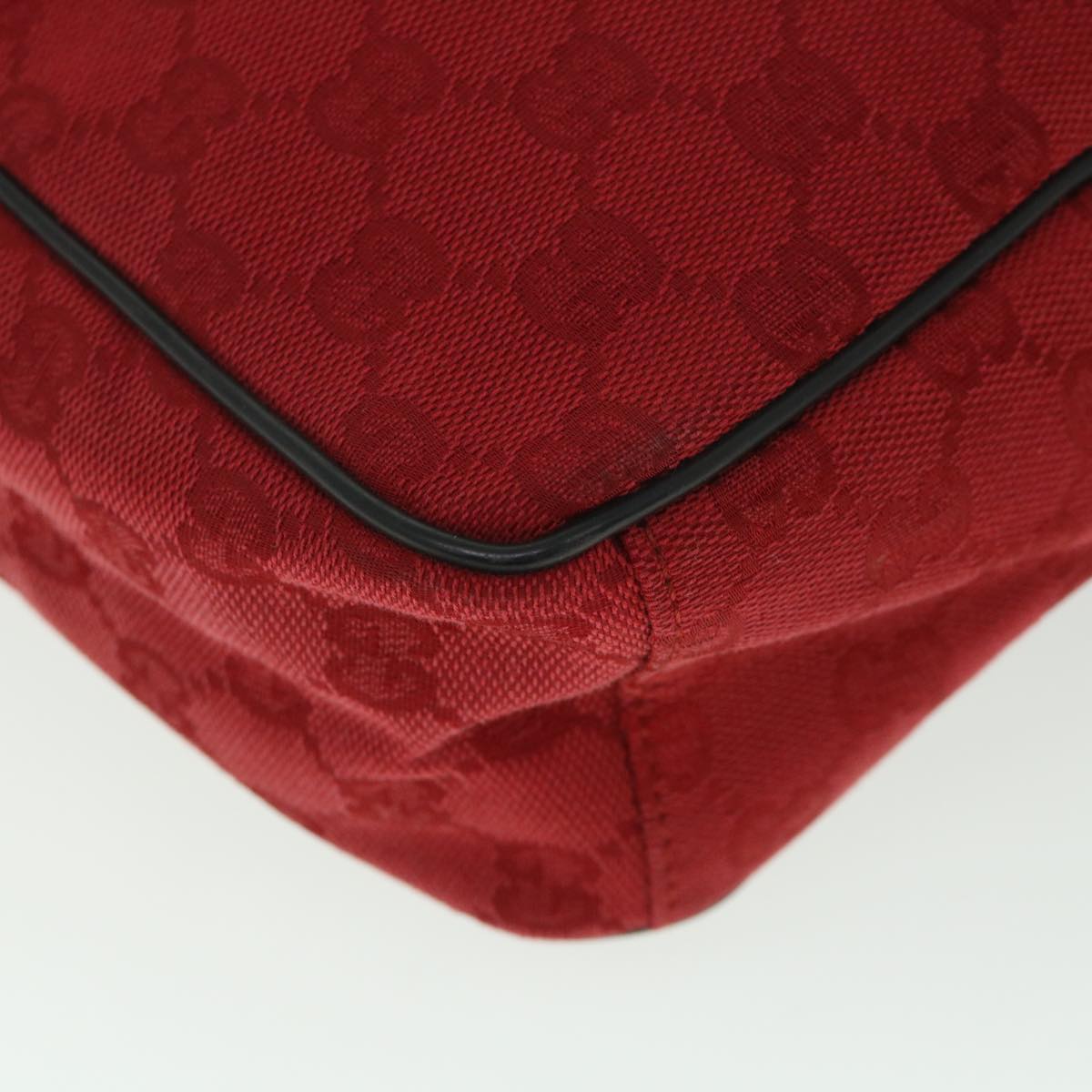 GUCCI GG Canvas Shoulder Bag Red 018 1612 200047 Auth 54533