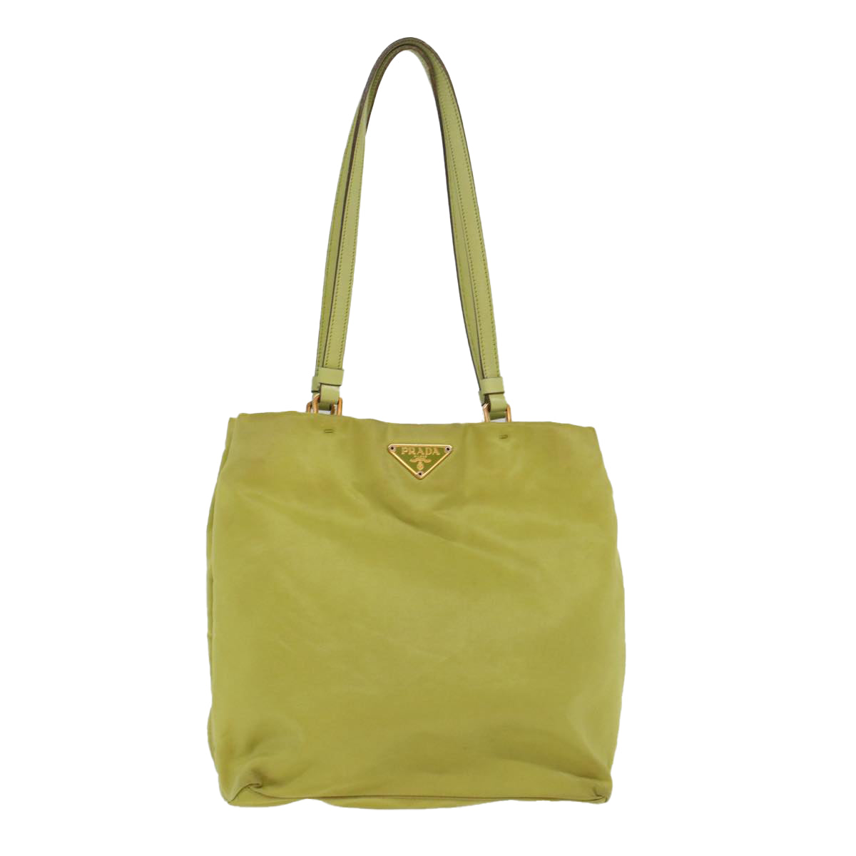 PRADA Tote Bag Nylon Green Auth 54551