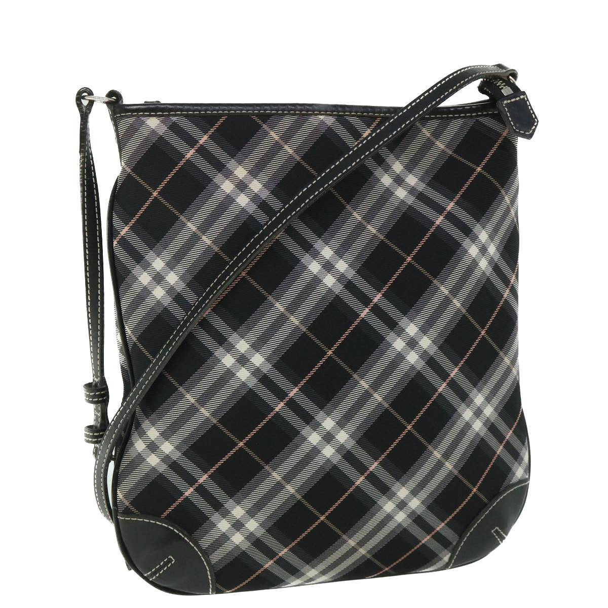 BURBERRY Nova Check Shoulder Bag Black Auth 54553