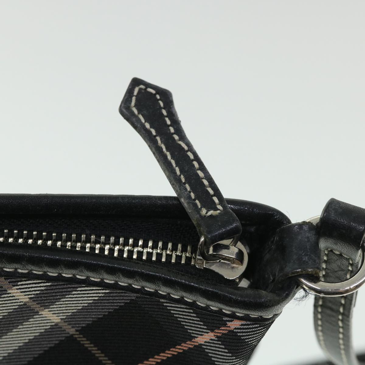 BURBERRY Nova Check Shoulder Bag Black Auth 54553