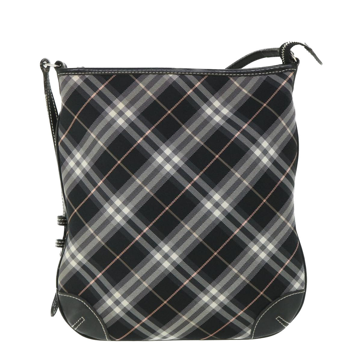 BURBERRY Nova Check Shoulder Bag Black Auth 54553 - 0