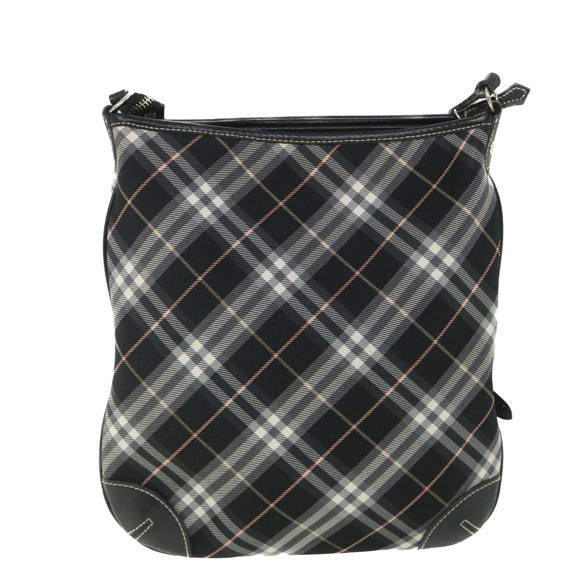 BURBERRY Nova Check Shoulder Bag Black Auth 54553