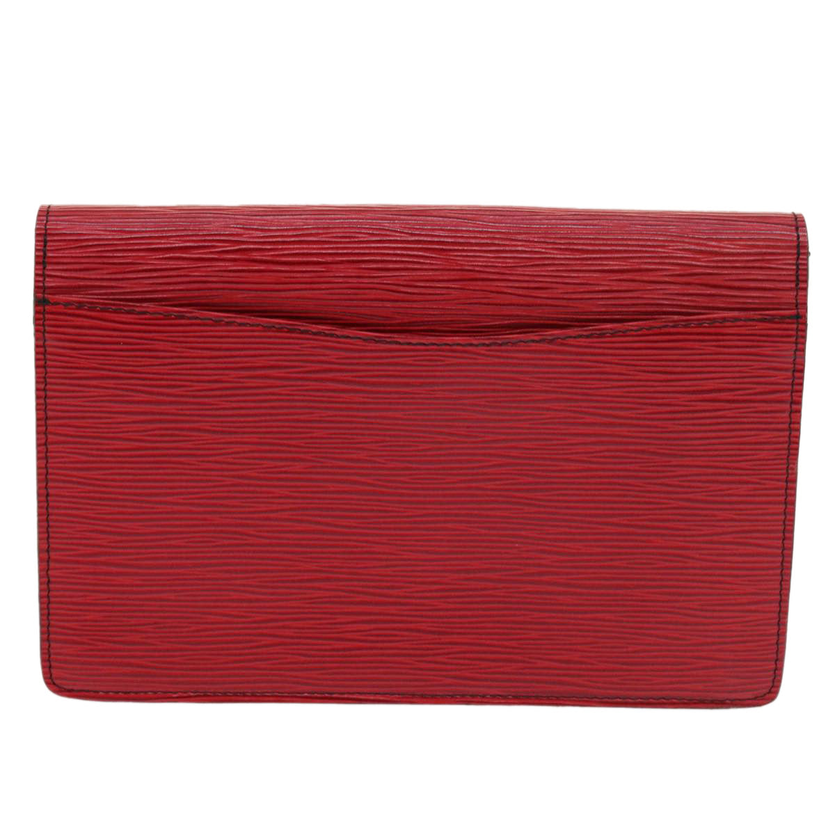 LOUIS VUITTON Epi Montaigne Clutch Bag Red M52657 LV Auth 54576 - 0