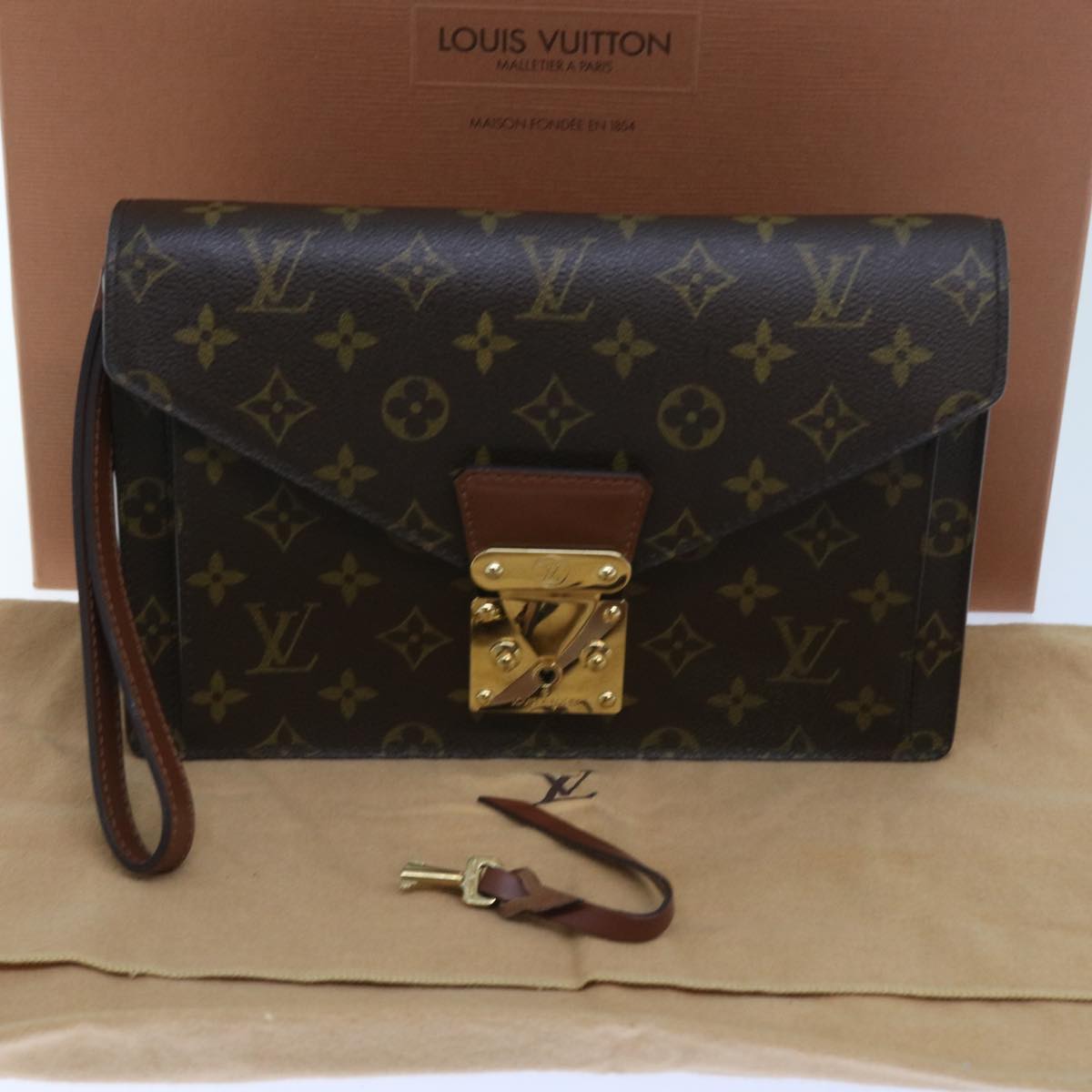 LOUIS VUITTON Monogram Serie Dragonne Hand Bag SPO M50210 LV Auth 54577A