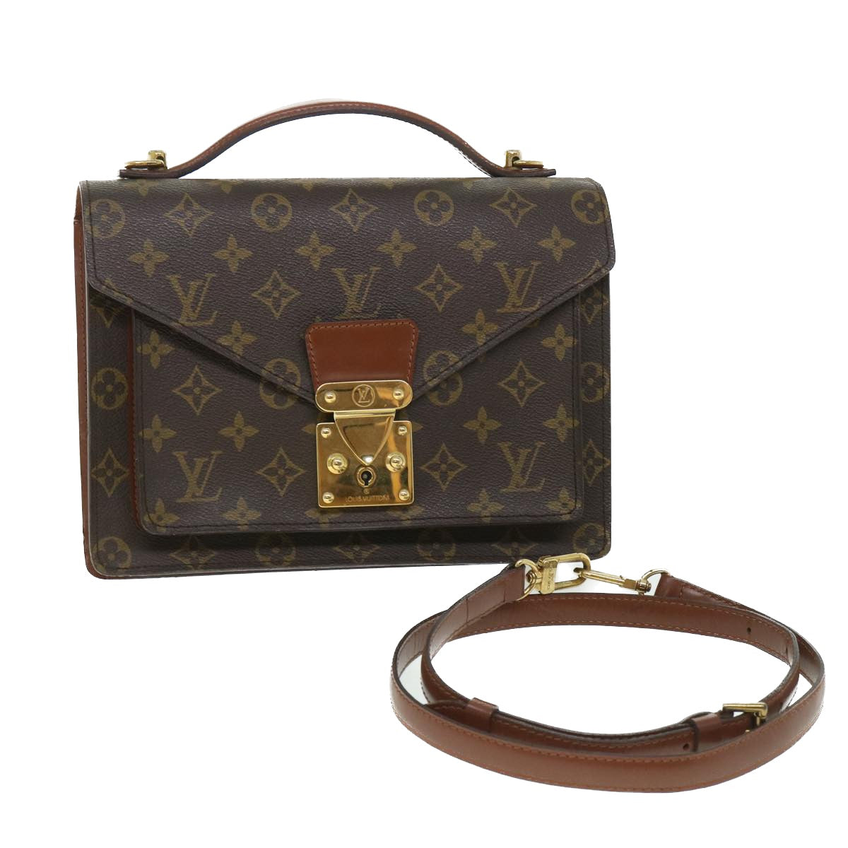 LOUIS VUITTON Monogram Monceau 26 Shoulder Bag 2way M51187 LV Auth 54578