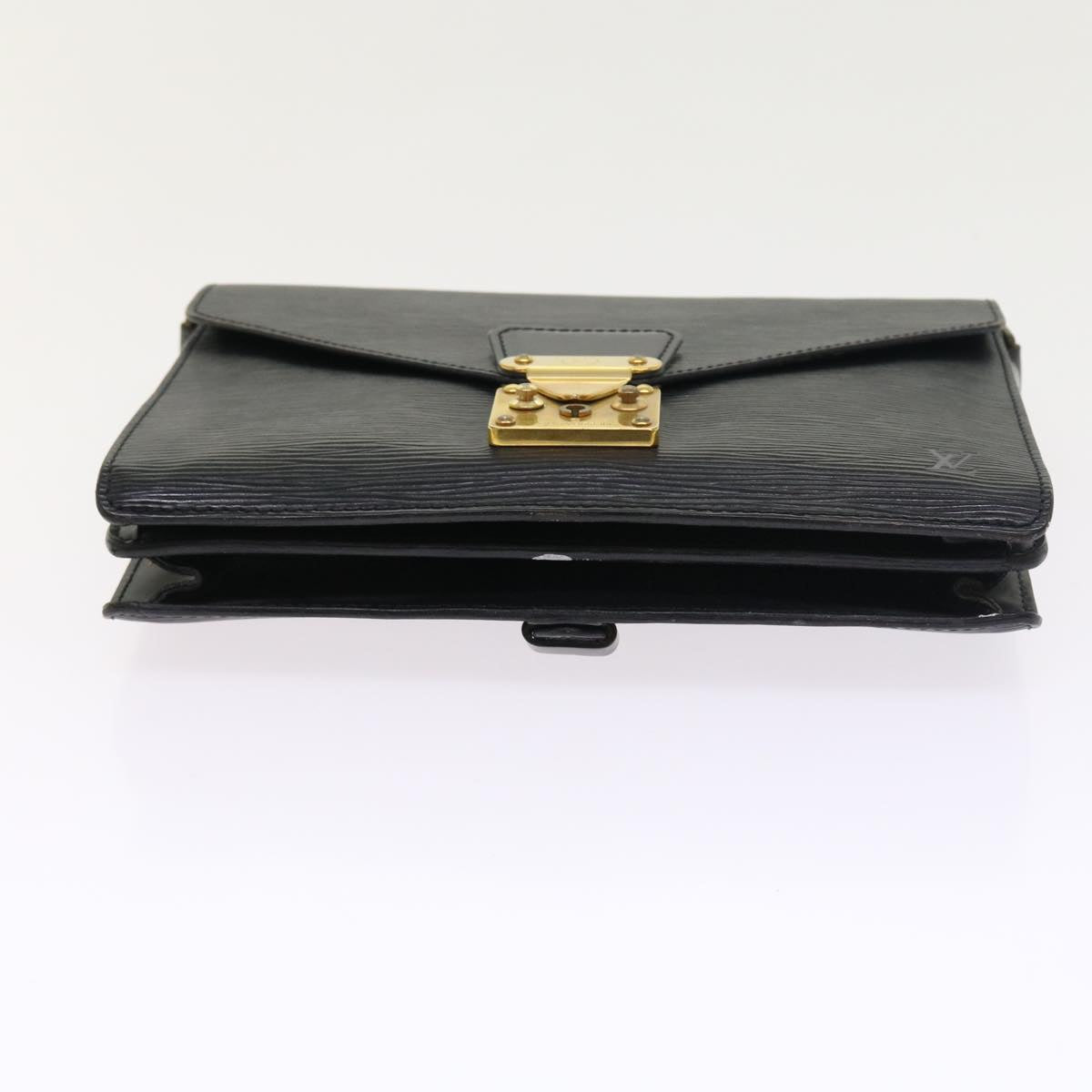 LOUIS VUITTON Epi Biface Clutch Bag Black M52322 LV Auth 54582