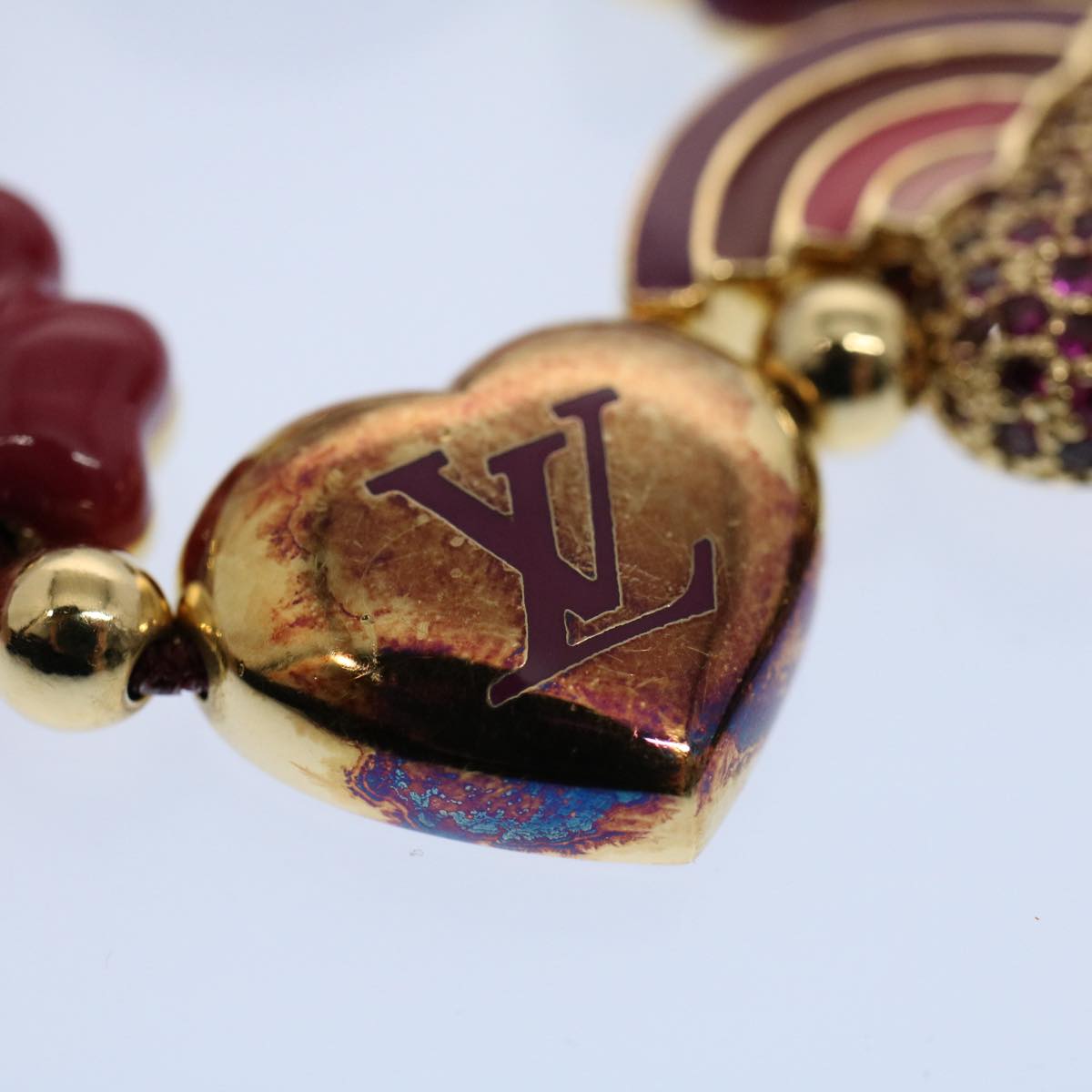 LOUIS VUITTON Bracelet Tutti Lucky Bracelet Purple Gold M66220 LV Auth 54602