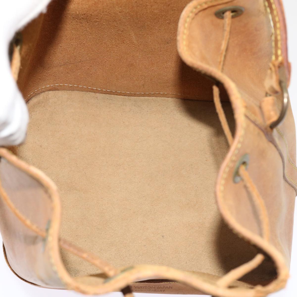LOUIS VUITTON Nomad Mini Noe Hand Bag Leather Beige M43528 LV Auth 54637