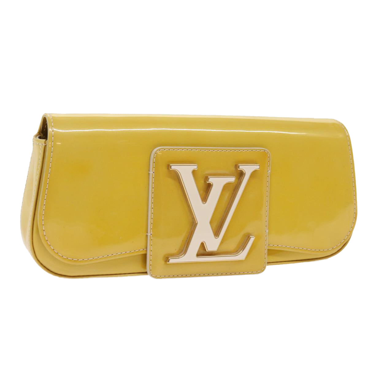 LOUIS VUITTON Monogram Vernis Pochette Sobie Clutch Bag Broncorail LV Auth 54642