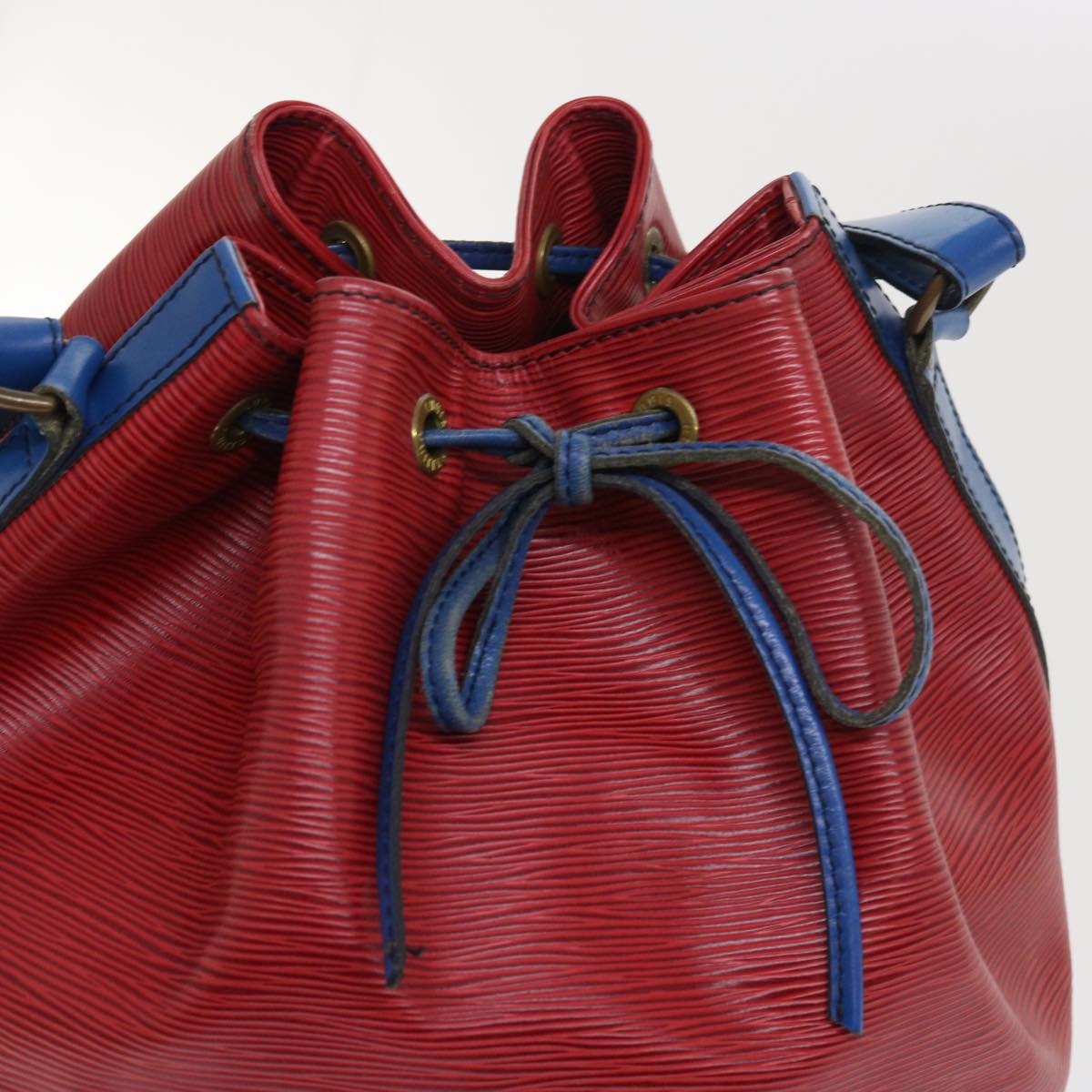 LOUIS VUITTON Epi Noe Shoulder Bag Bicolor Red Blue M44084 LV Auth 54645