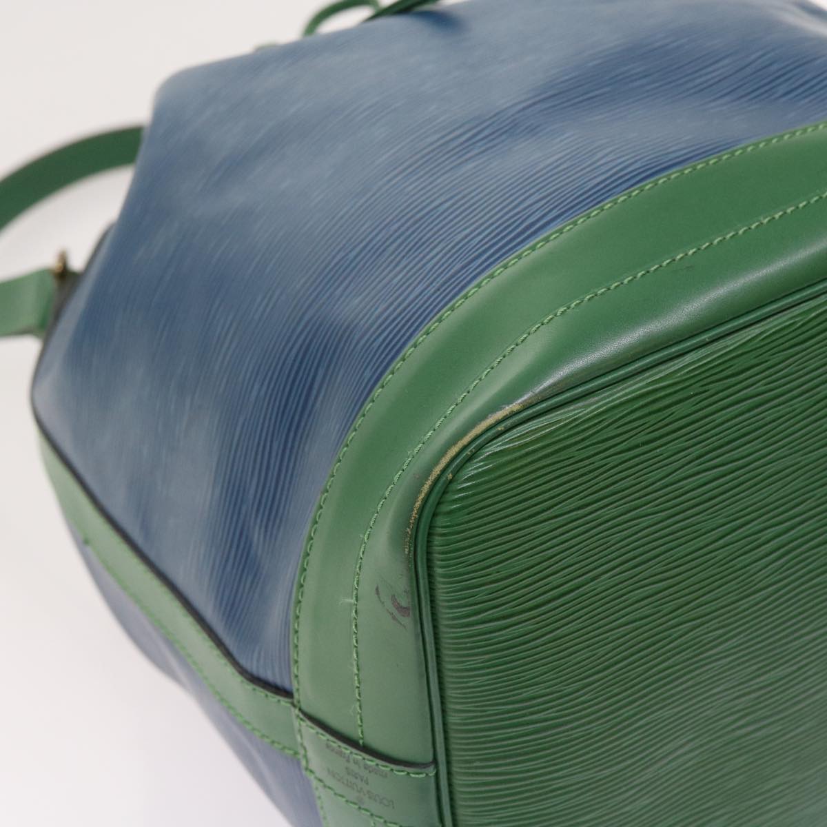 LOUIS VUITTON Epi Bicolor Noe Shoulder Bag Green Blue M44044 LV Auth 54646