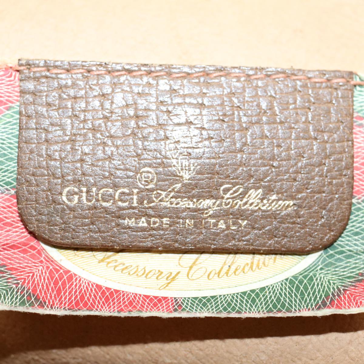 GUCCI GG Canvas Web Sherry Line Clutch Bag Beige Red Green 89 01 030 Auth 54732