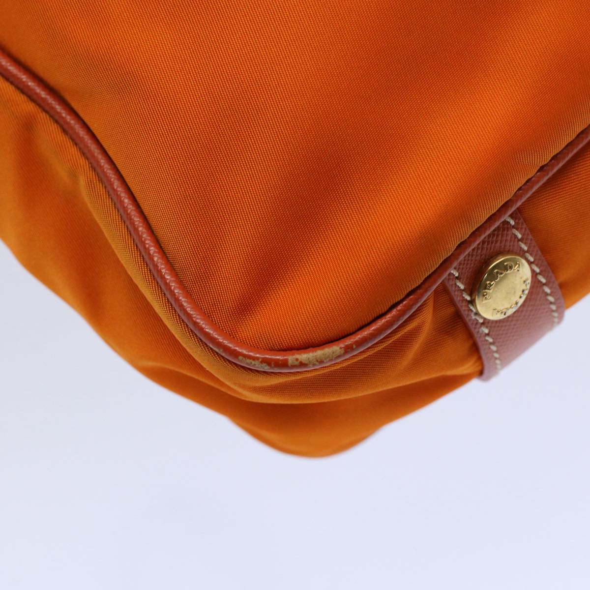 PRADA Tote Bag Nylon Orange Auth 54738
