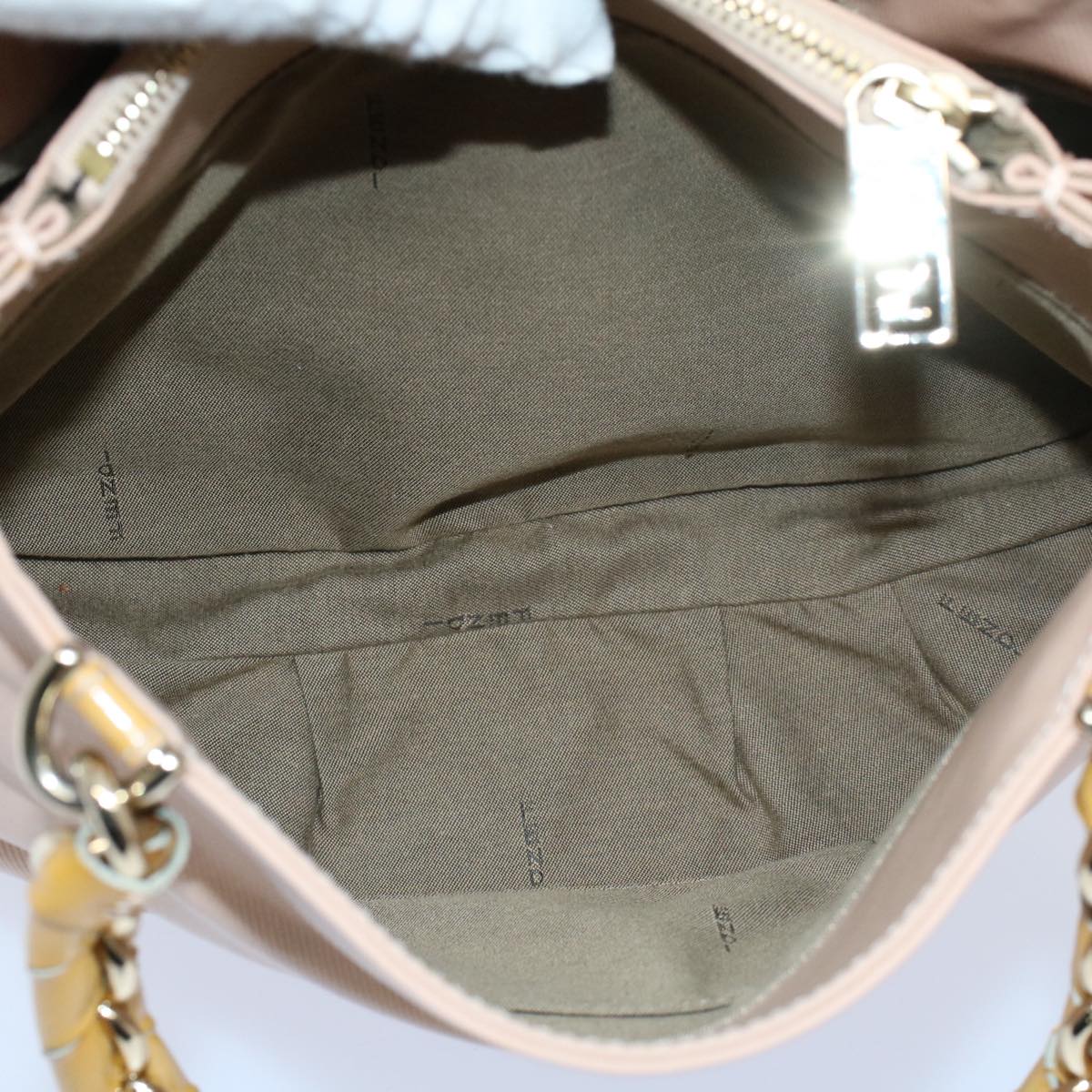 FENDI Chain Hand Bag Nylon Pink Auth 54757