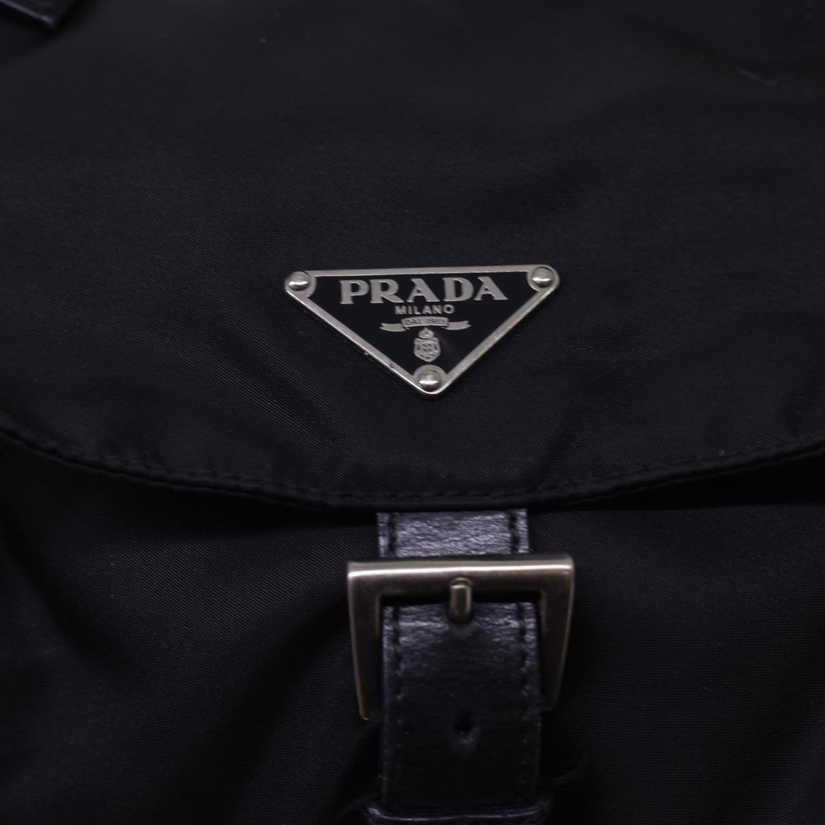 PRADA Shoulder Bag Nylon Black Auth 54764