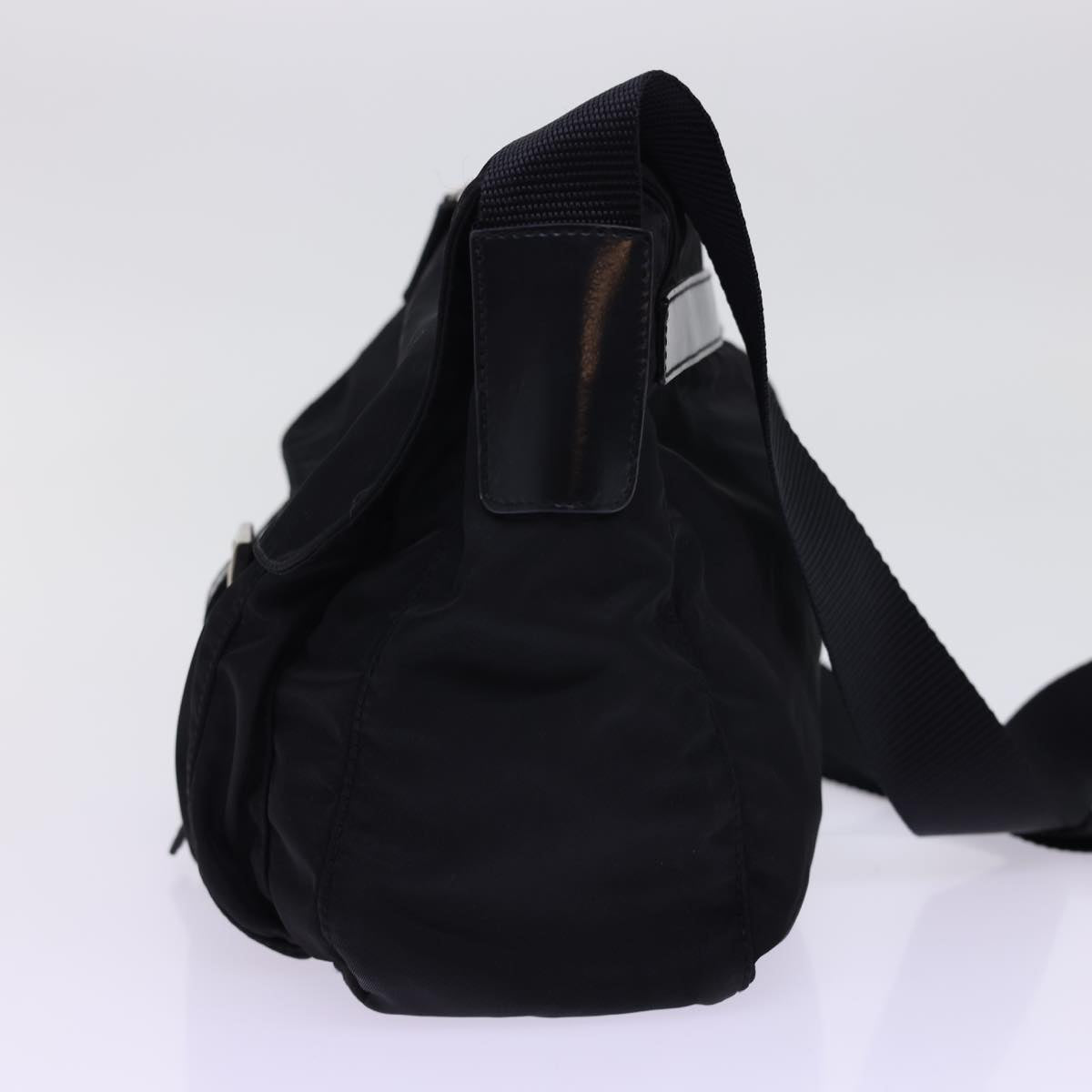 PRADA Shoulder Bag Nylon Black Auth 54764