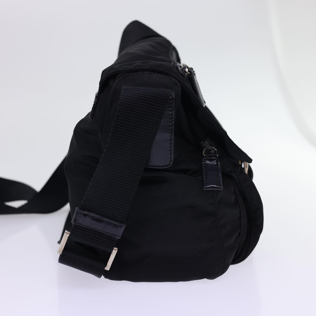 PRADA Shoulder Bag Nylon Black Auth 54764