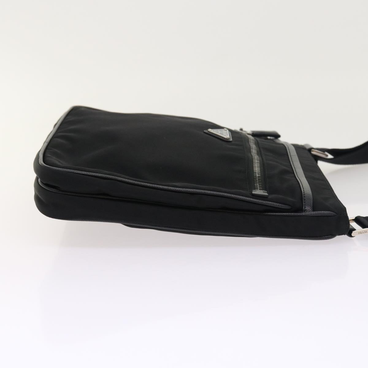 PRADA Shoulder Bag Nylon Black Auth 54765