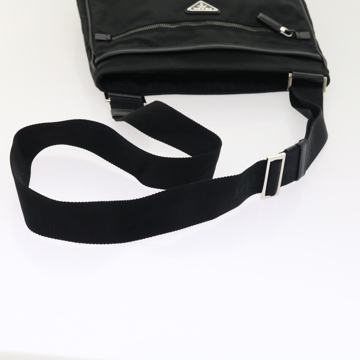 PRADA Shoulder Bag Nylon Black Auth 54765