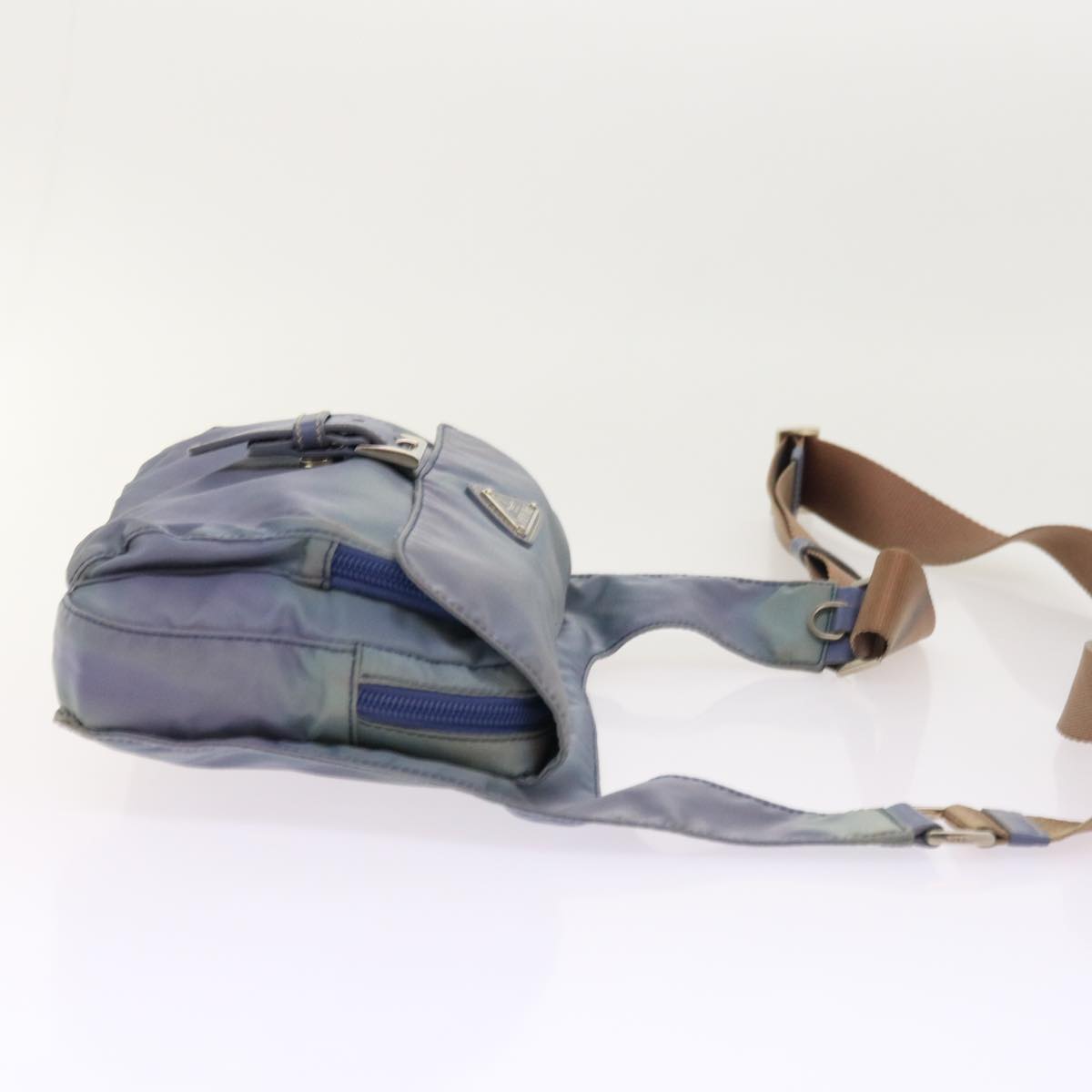 PRADA Shoulder Bag Nylon Blue Auth 54776
