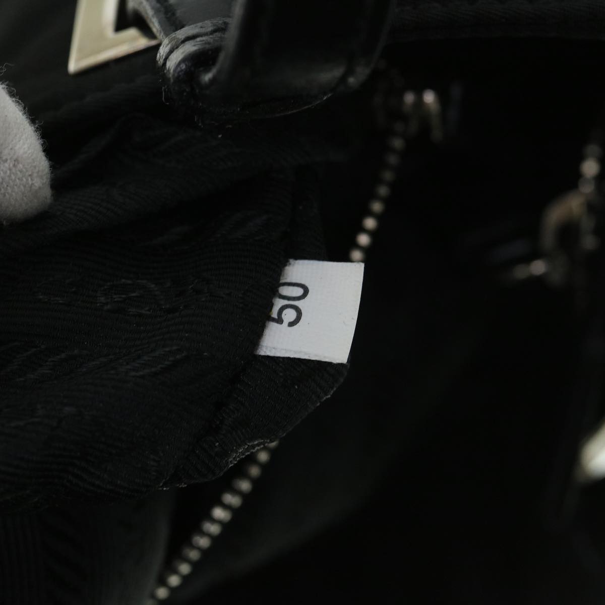 PRADA Shoulder Bag Nylon Black Auth 54783