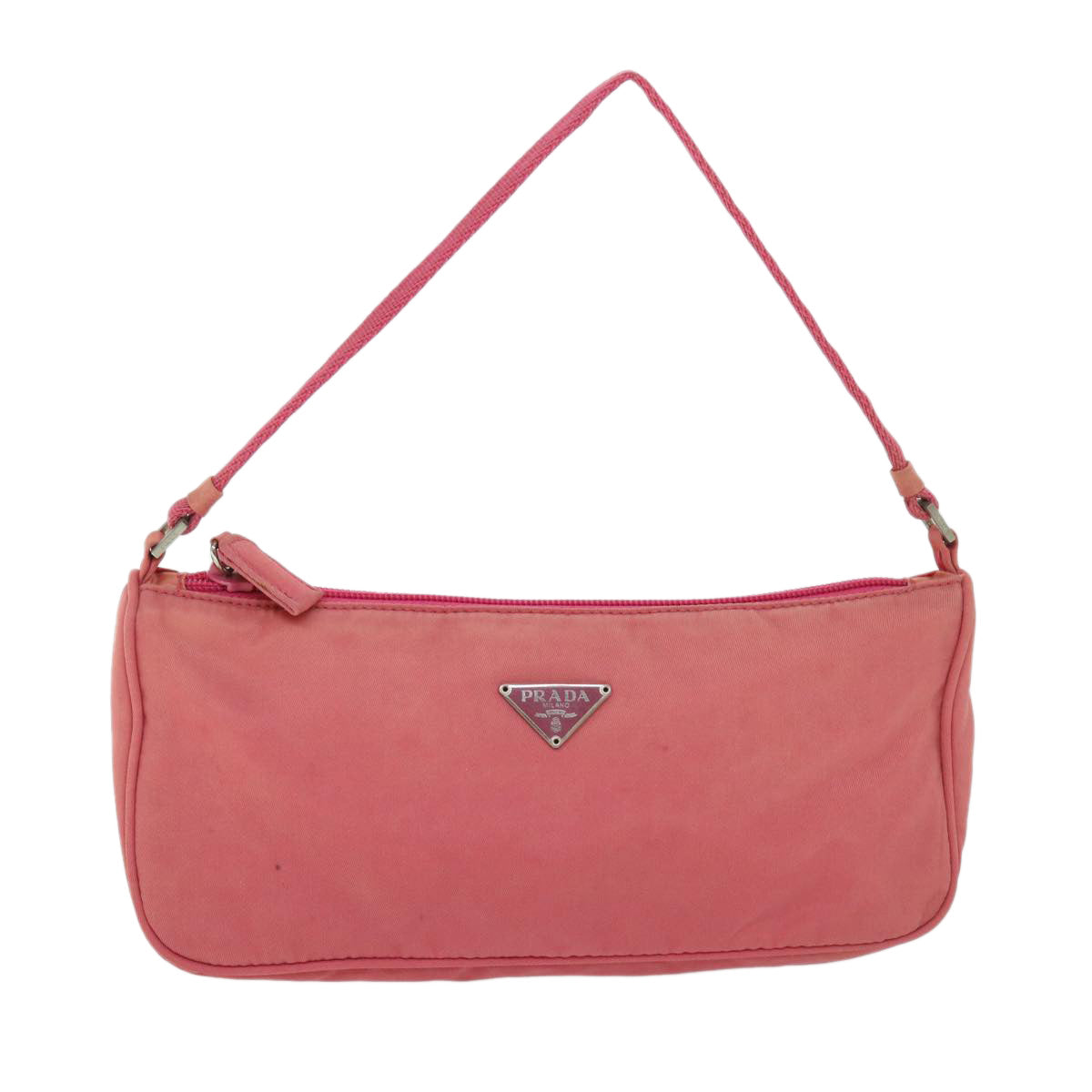 PRADA Accessory Pouch Nylon Pink Auth 54784