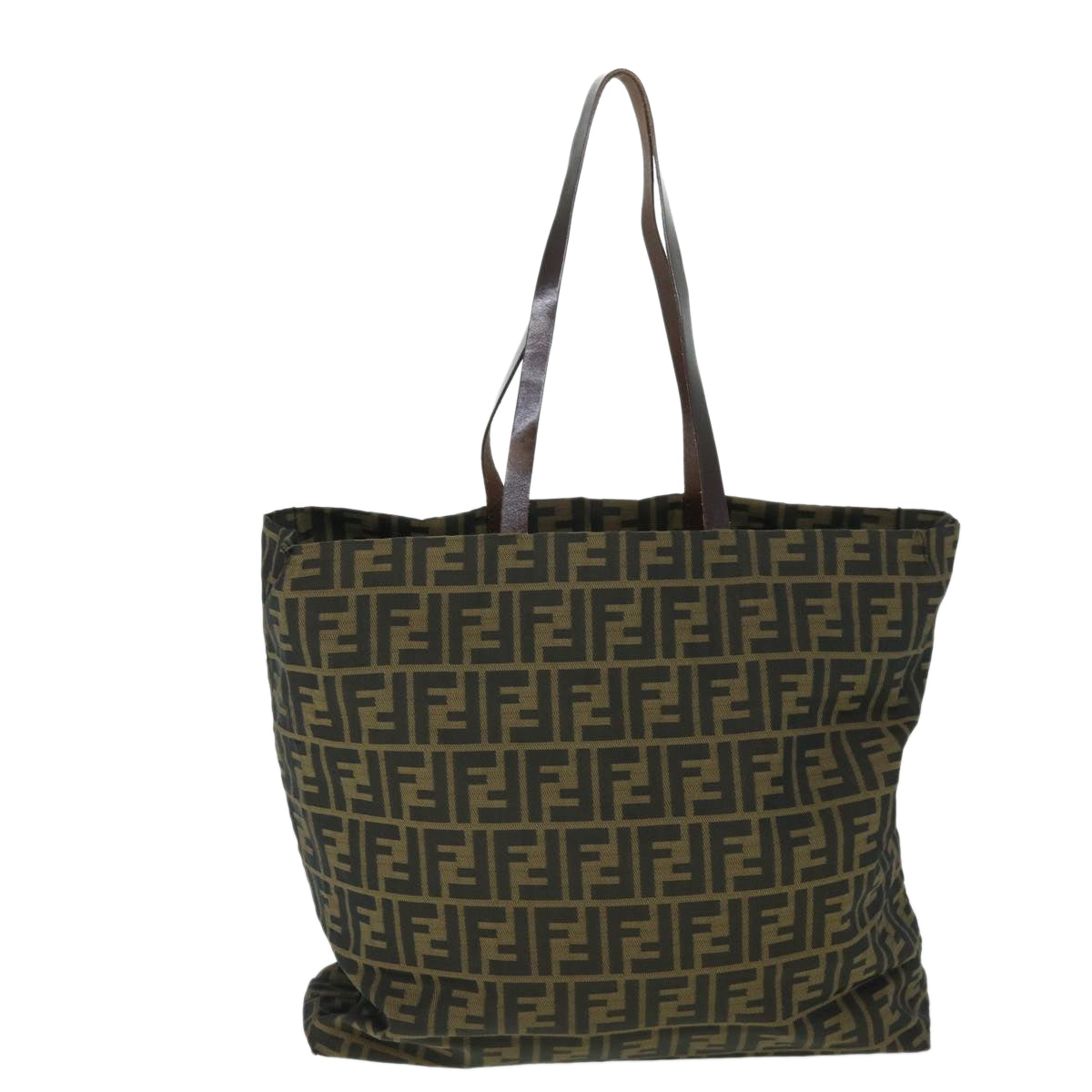 FENDI Zucca Canvas Tote Bag Brown Auth 54796