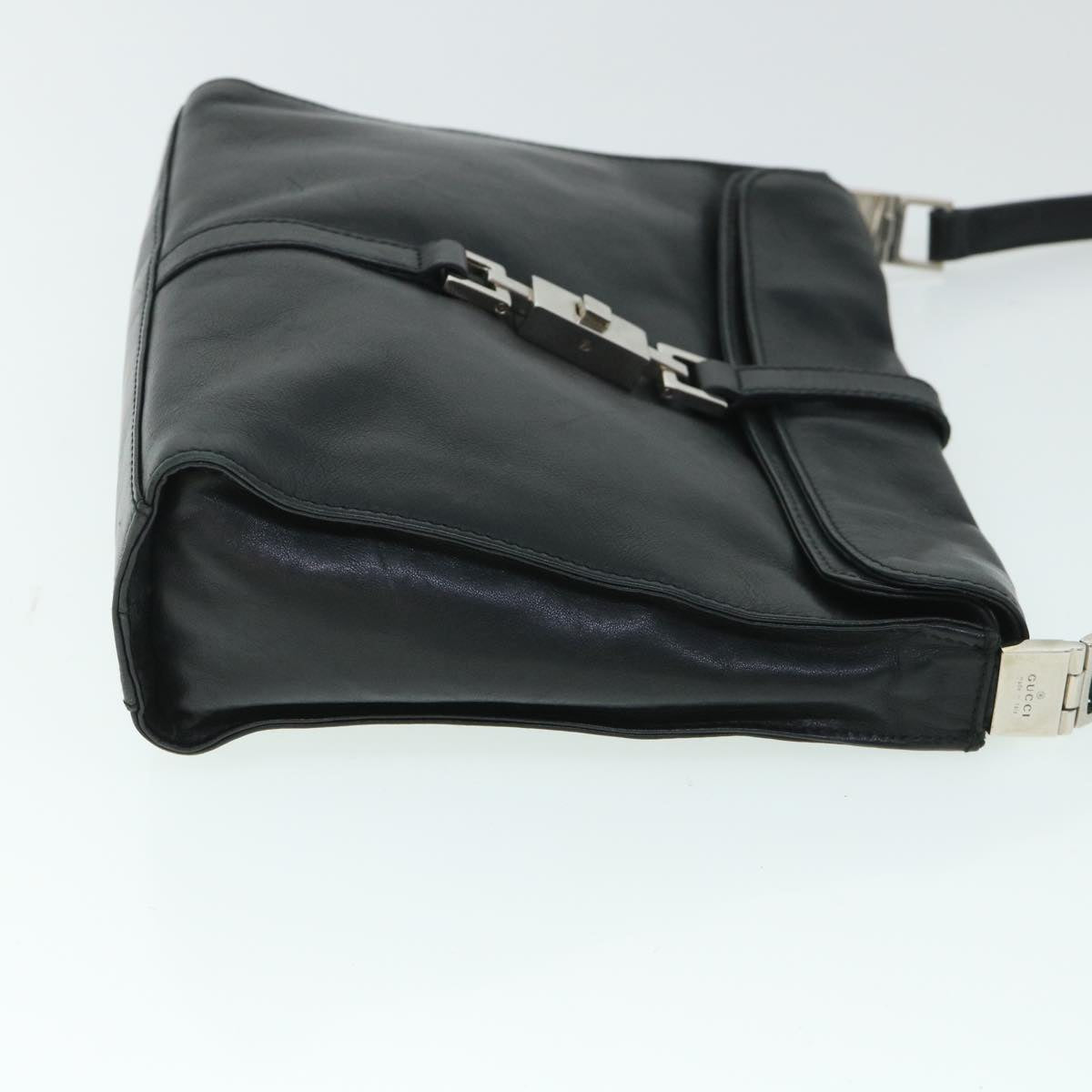 GUCCI Jackie Shoulder Bag Leather Black Auth 54805