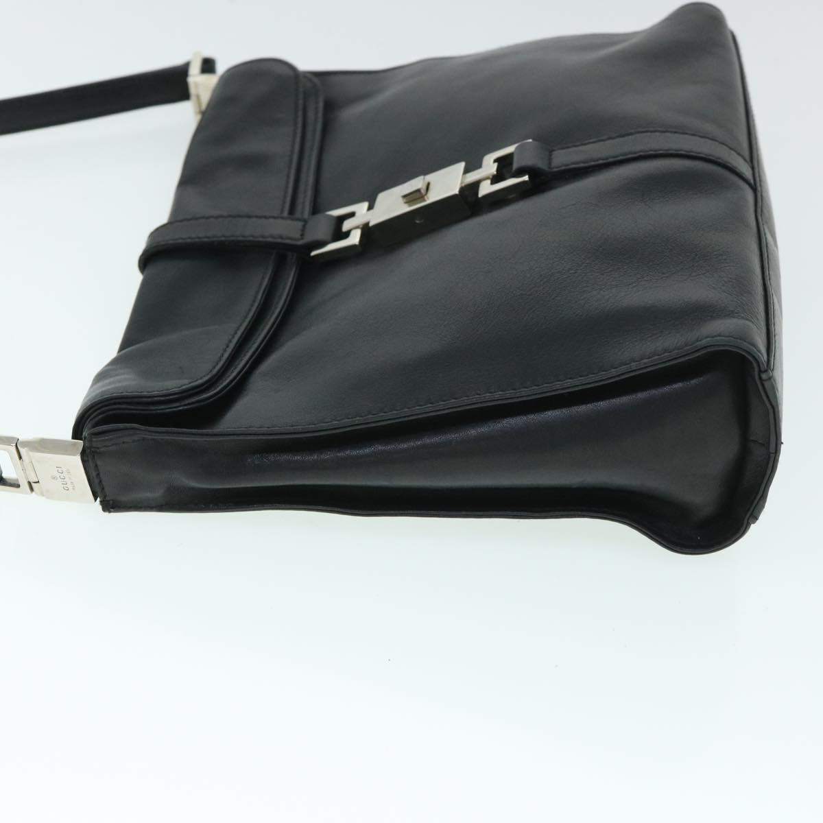 GUCCI Jackie Shoulder Bag Leather Black Auth 54805