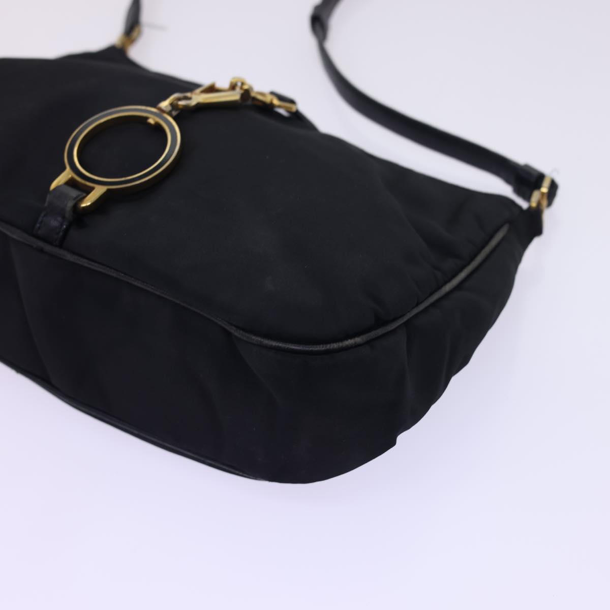 PRADA Shoulder Bag Nylon Black Auth 54819