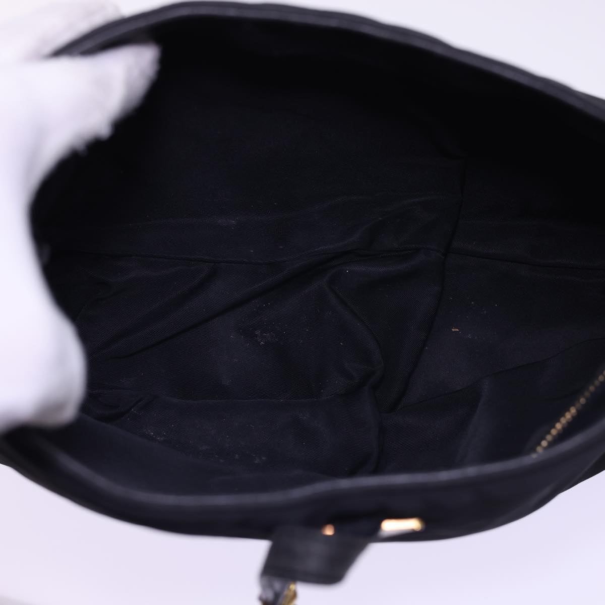 PRADA Shoulder Bag Nylon Black Auth 54819