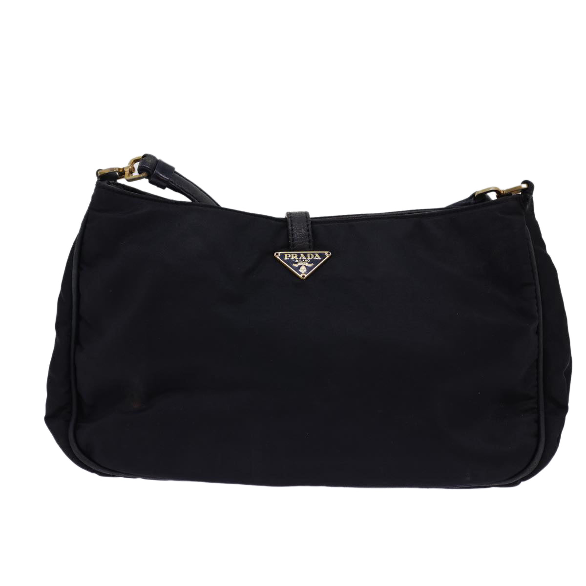 PRADA Shoulder Bag Nylon Black Auth 54819