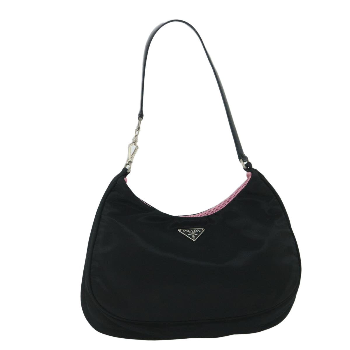 PRADA Shoulder Bag Nylon Black Auth 54872
