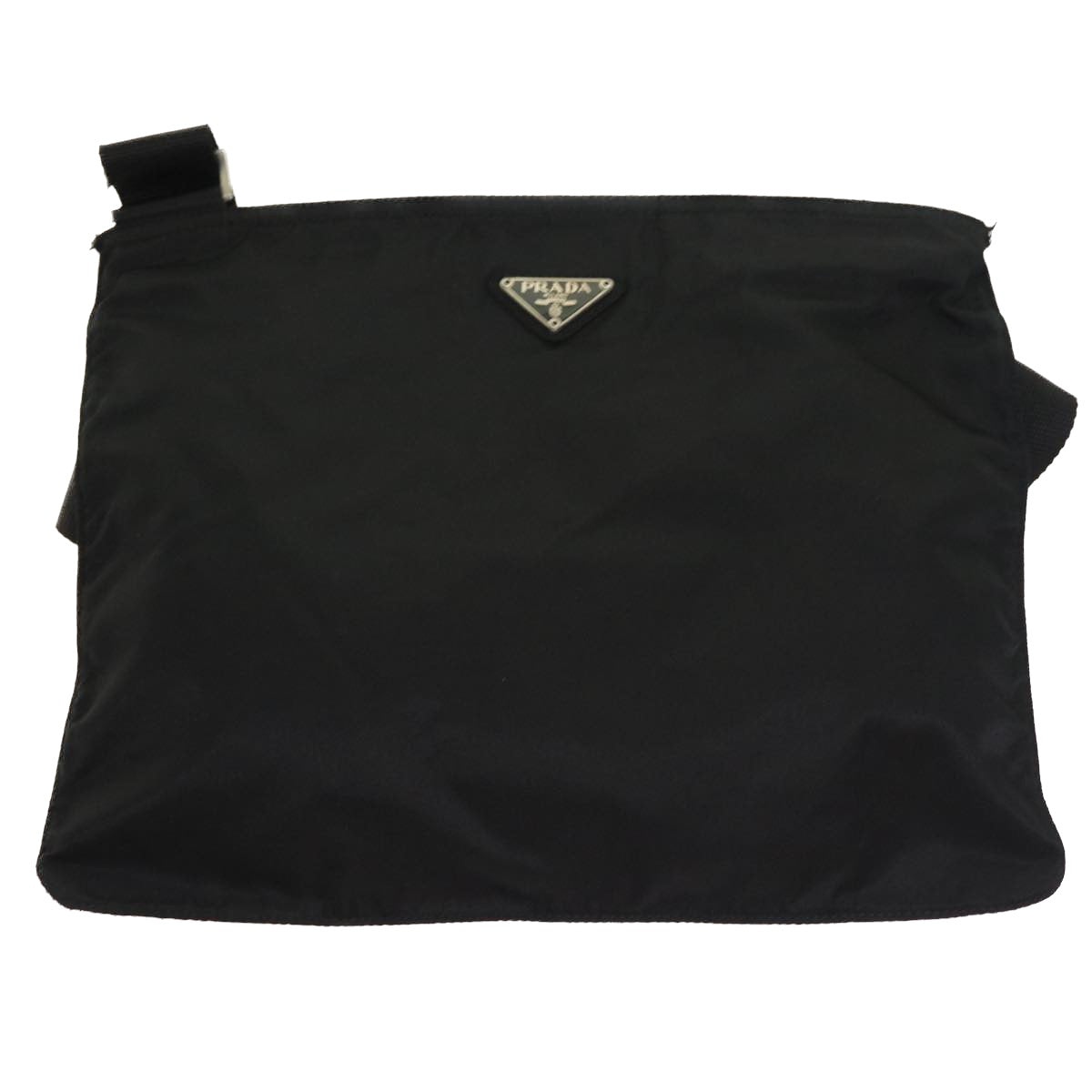 PRADA Shoulder Bag Nylon Black Auth 54878