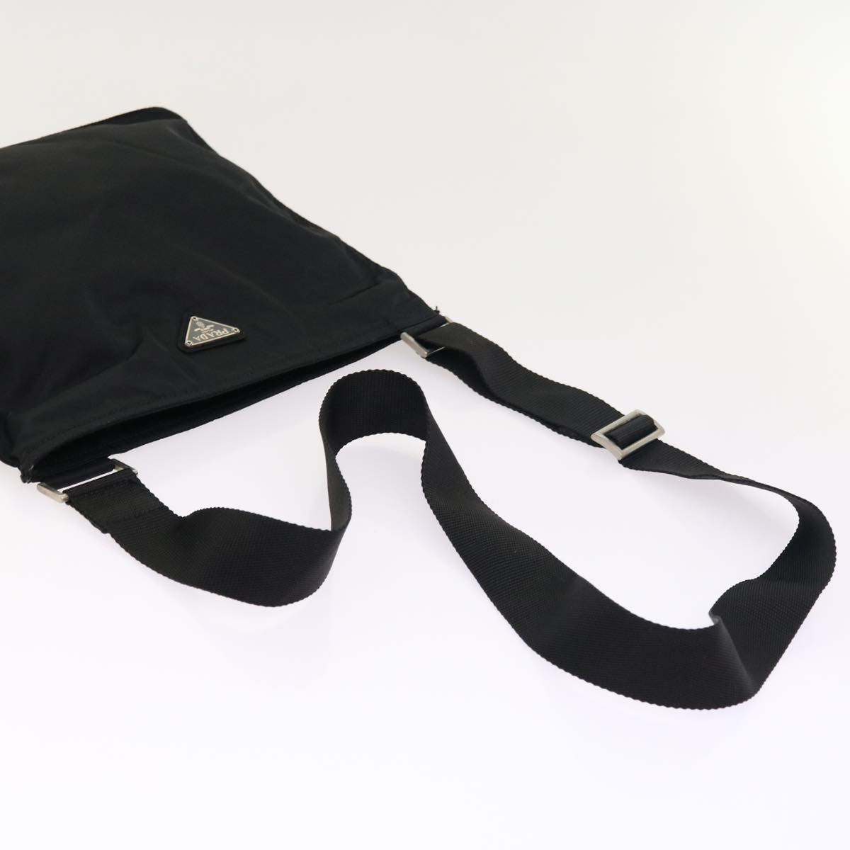 PRADA Shoulder Bag Nylon Black Auth 54878