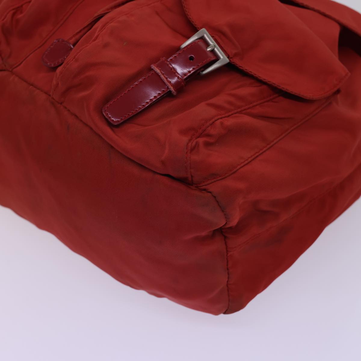 PRADA Backpack Nylon Red Auth 54890