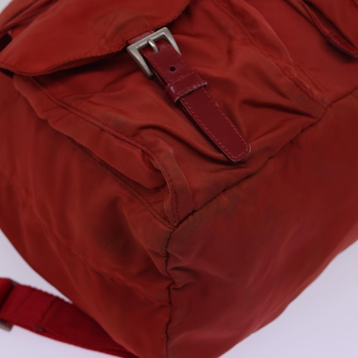 PRADA Backpack Nylon Red Auth 54890