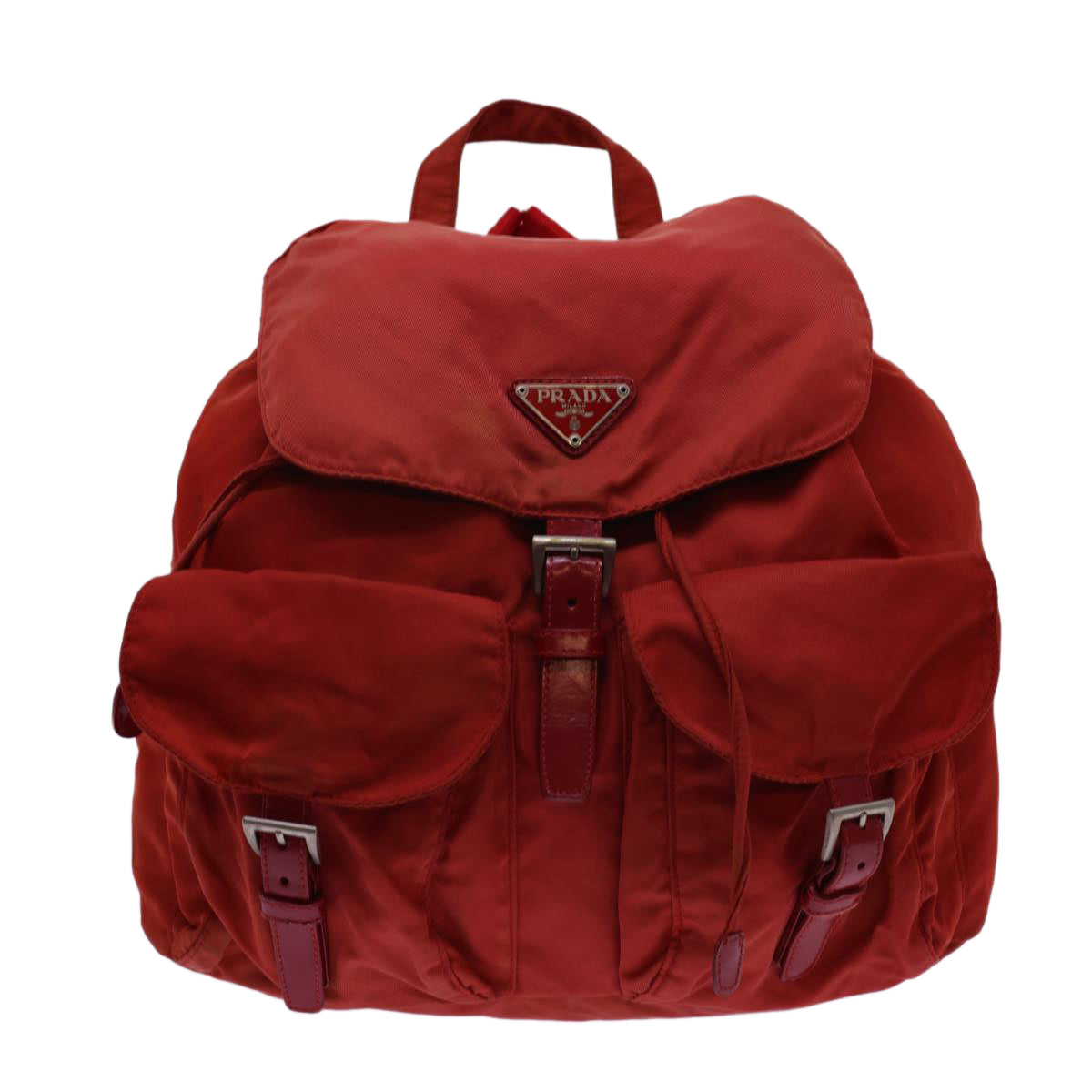 PRADA Backpack Nylon Red Auth 54890