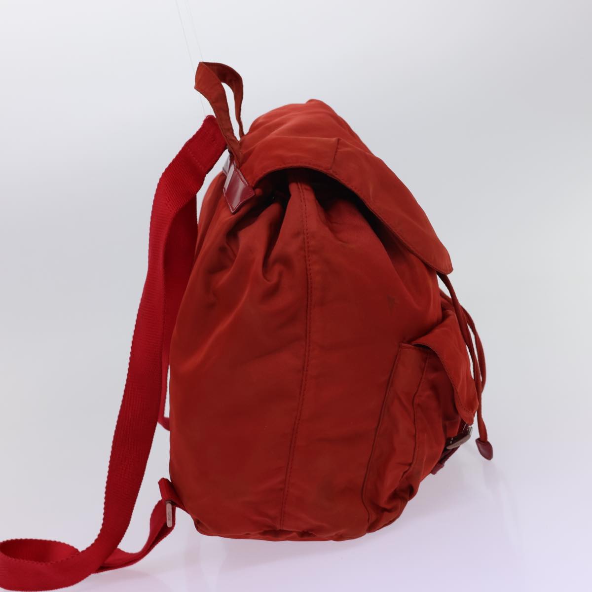 PRADA Backpack Nylon Red Auth 54890