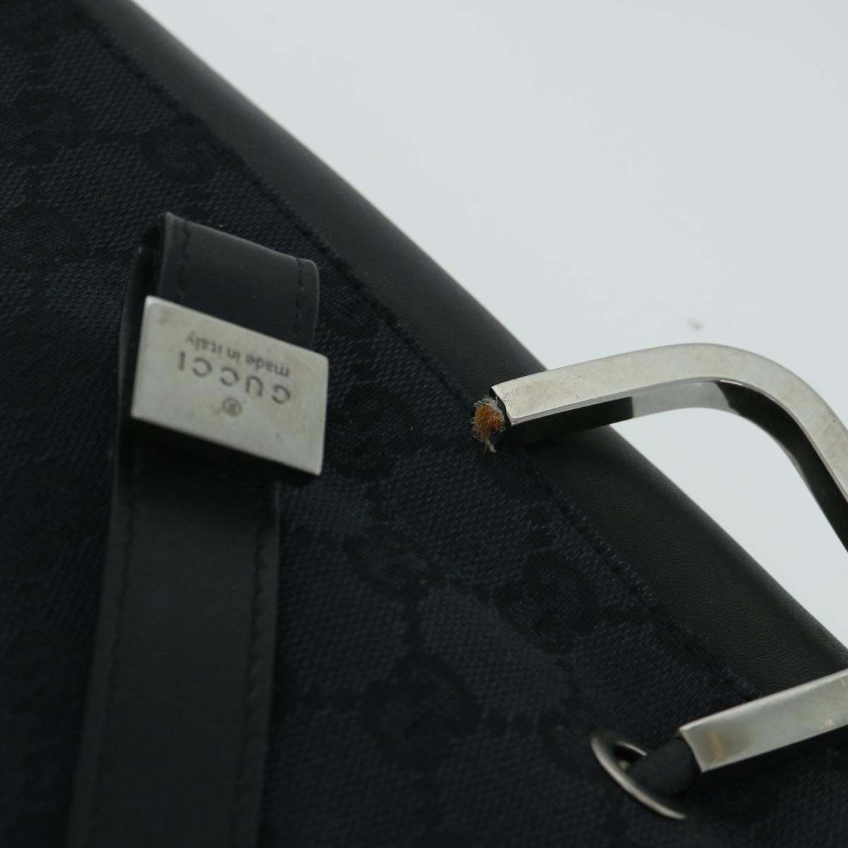 GUCCI GG Canvas Shoulder Bag Black 01165 Auth 54915