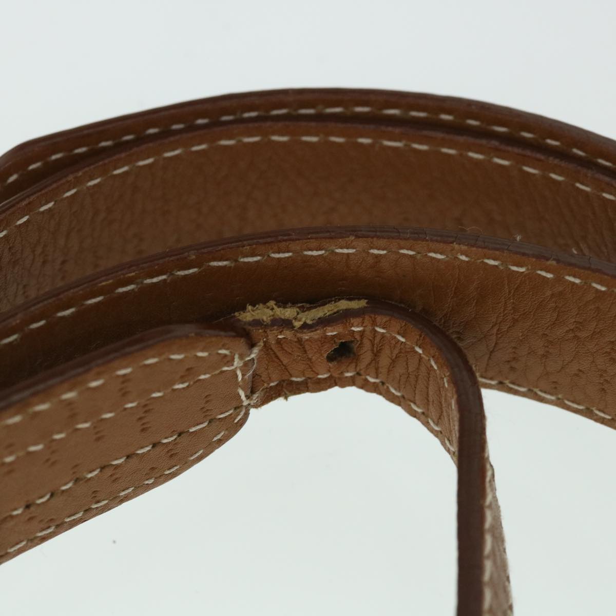 Salvatore Ferragamo Gancini Shoulder Bag Leather 2way Brown Auth 54917